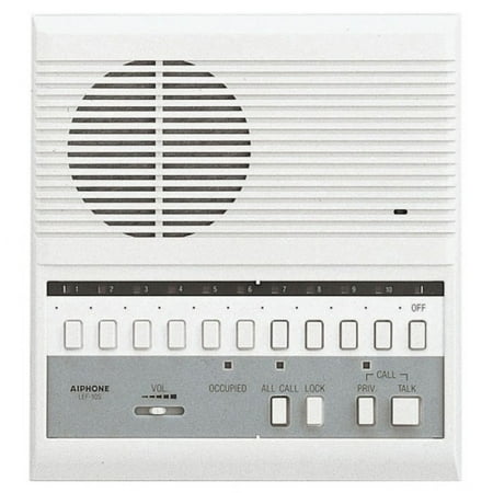 Aiphone LEF-10S Open Voice Selective Call Master Intercom with All-Call; Surface Mount; Accepts Up to 10 Connecting Door, Sub-Master, or Master Intercoms