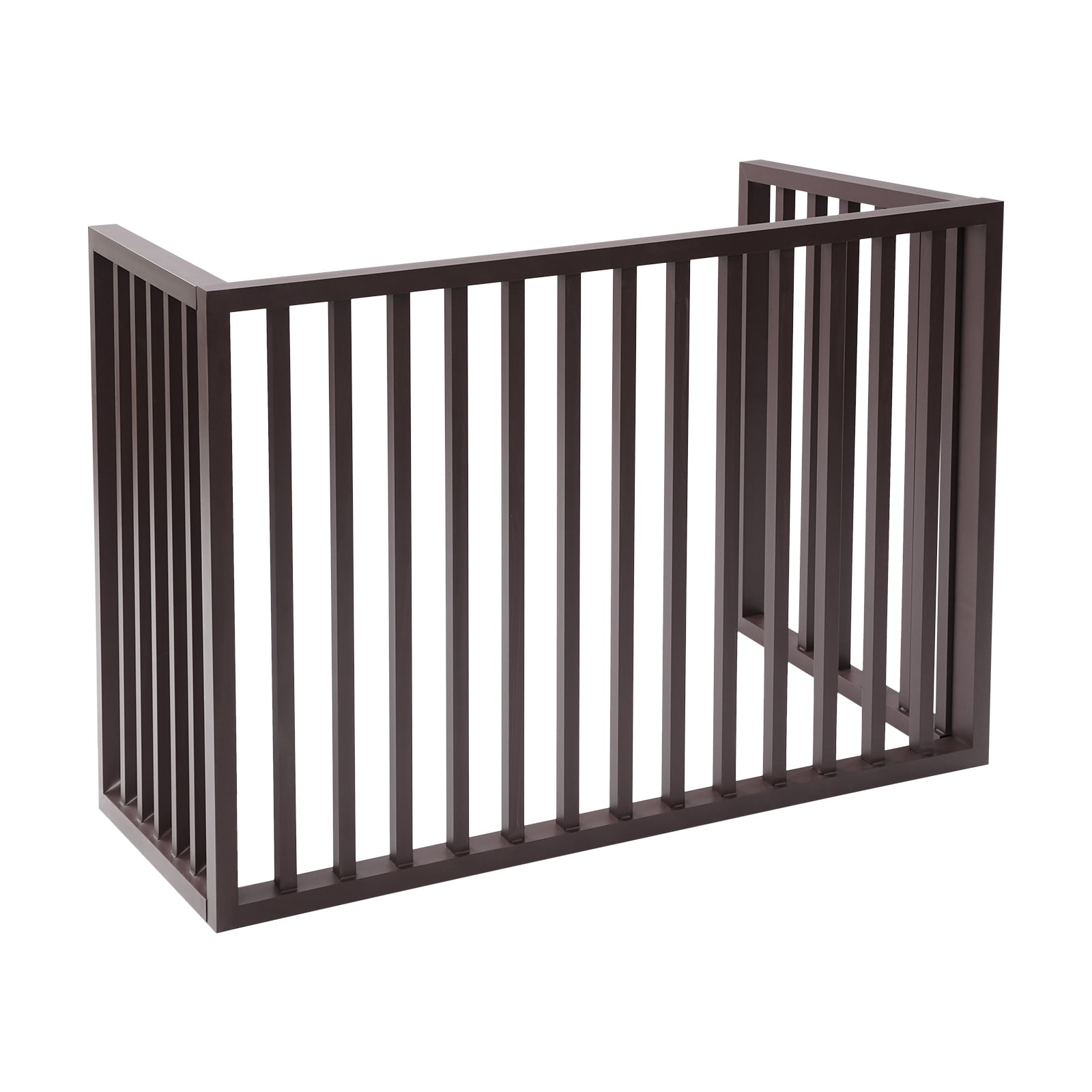 ToppiJoy 1.5P 3 Panels Air Conditioner Fence, Drill-Type Louvered Grille AC Unit Fence Outdoor, for Outdoor Trash Can, Pool Equipment Enclosure Panels Coffee Color