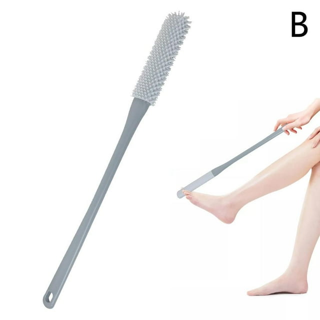 1pc Long Handle Toe Brush Manual Foot Care Scrubber Portable Shower Foot Brush For Toe Cleaning