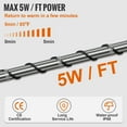 thumbnail image 5 of 300W Pipe Heater Cable by EZHeat | 60-ft Self-Regulating Heat Tape | Automatic Winter Freeze Protection for Indoor/Outdoor Pipes, 120V, 5 of 11