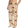 thumbnail image 6 of Sikiie Pumpkins On Red Car And Tractor Pajama Pants Men, PJ Bottoms, Sleep & Lounge Pants-Large, 6 of 6