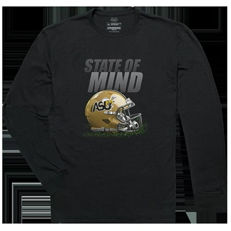 W Republic Apparel 525 102 E27 05 Alabama State University Gridiron Long Sleeve T Shirts For Men Black 2xl