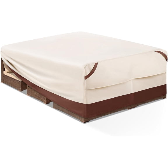 Patio Furniture Set Covers Waterproof, Outdoor Table and Chair Covers Rectangular, Fits up to 108"L x 82"W x 28"H