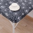 thumbnail image 4 of HSHDLDF JISEN Housse de Dessus de Table Carrée pour Cocktail en Spandex Ajustée Extensible, Couvre-Nappe, Capuchon 34x34 Pouces E-Spider, 4 of 6