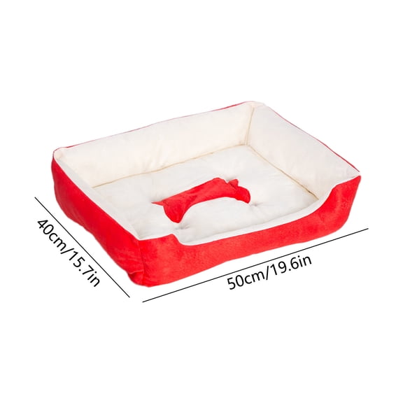 Luoshdecor Christmas Cat Bed for Indoor Cats House,Enclosed Sofa Shape Winter Warm Cat Beds for Kittens and Small Pet
