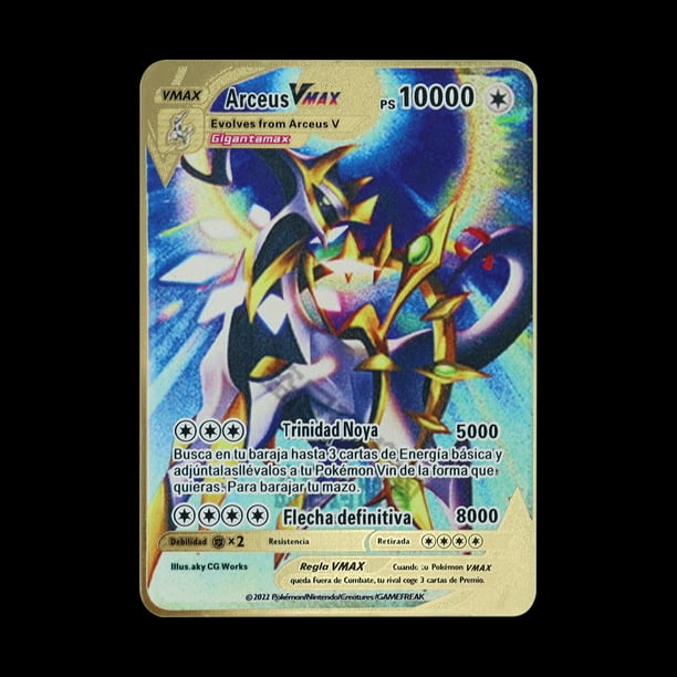 Cartas de Pokémon de 183200 puntos de alta Hp Charizard Pikachu Mewtwo Gold Black English French Metal Cards Vmax Mega GX Game Collection
