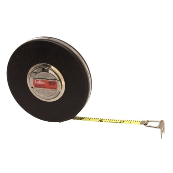 crescent lufkin 3/8" x 100' banner engineer's yellow clad tape measure - hw226d