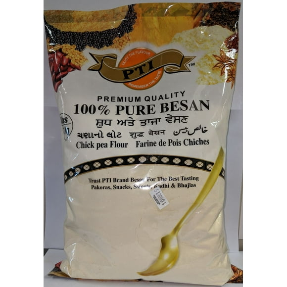 PTI BESAN 100%, PTI BESAN (made from ground chana dal, a legume otherwise known as chickpeas. It contains a high proportion of carbohydrates but no gluten )