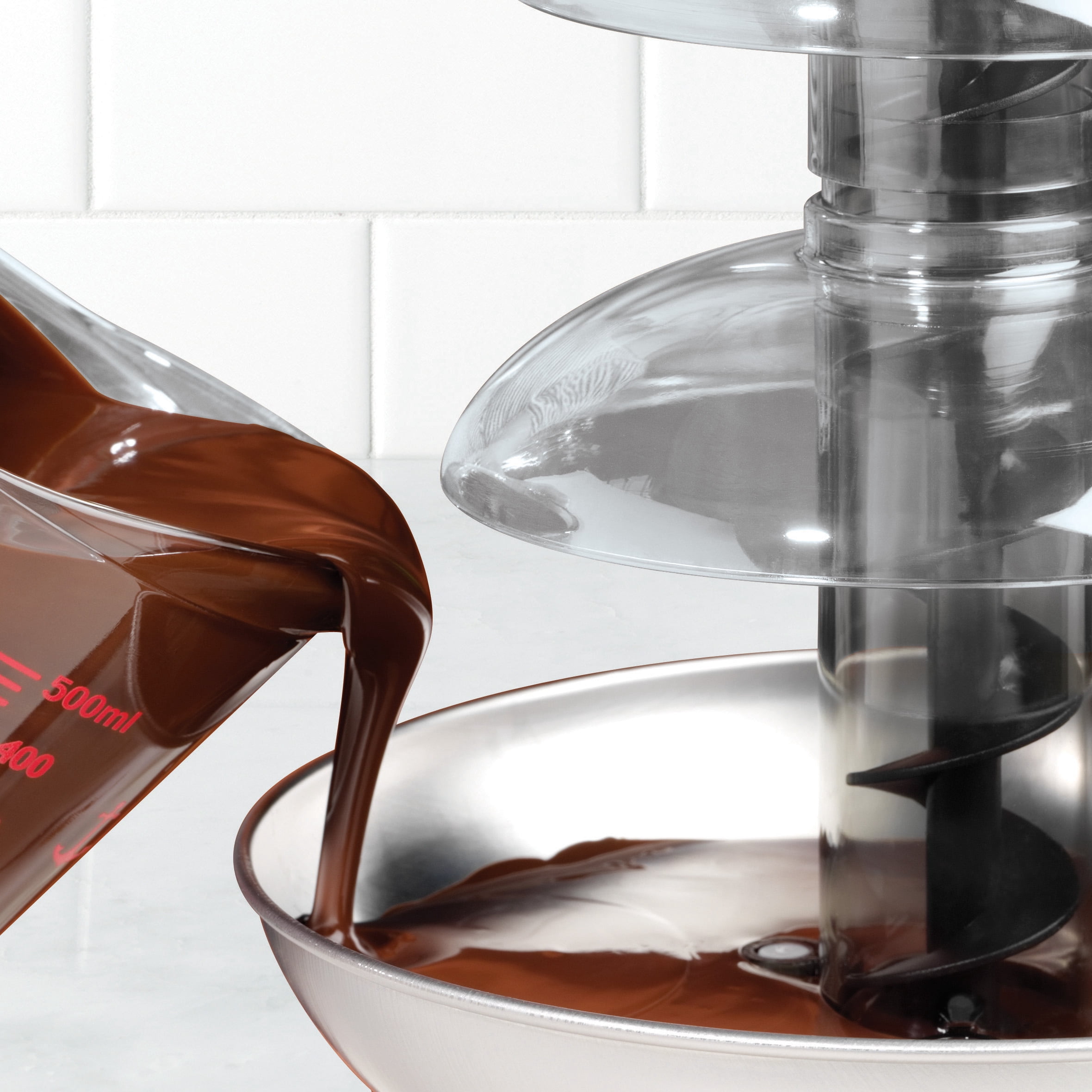 Nostalgia Classic 4-Tier 2-Pound Capacity Chocolate Fountain, Black and Stainless Steel