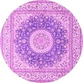 thumbnail image 1 of Ahgly Company Indoor Round Medallion Pink Traditional Area Rugs, 7' Round, 1 of 4