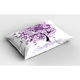thumbnail image 2 of Ambesonne Nature Pillow Sham 2 Pack, Tree of Life, 30"x20", Lilac Purple, 2 of 3