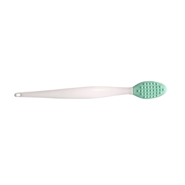 Vogacara Cepillo de espinillas para la nariz Cepillo de silicona para la nariz Herramienta exfoliante facial de doble cara elástica, Cuerpo del baño Verde