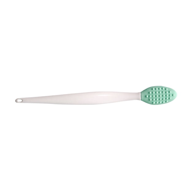 Vogacara Cepillo de espinillas para la nariz Cepillo de silicona para la nariz Herramienta exfoliante facial de doble cara elástica, Cuerpo del baño Verde