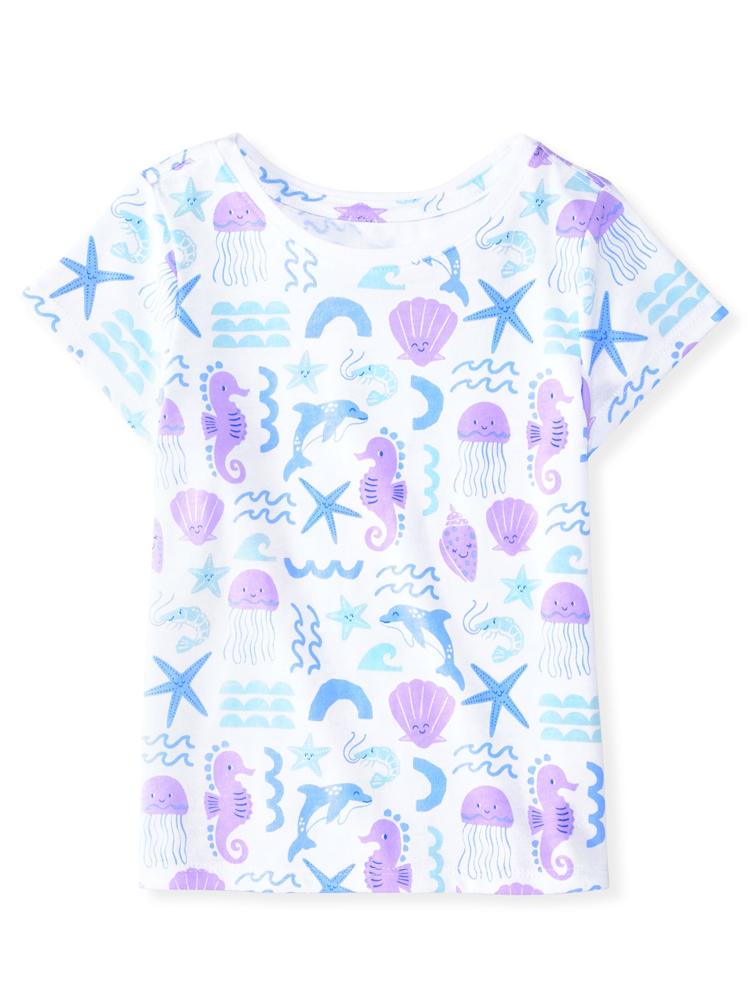 Garanimals Newborn, Baby & Toddler Girl Cotton 6-Piece Outfit Sets, Graphic Tops & Bottoms, Sizes 0-6T