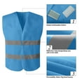 thumbnail image 4 of JGGSPWM Safety Vests Reflective Tank Construction Garden At Night Protective Yellow Reflective Neon Silver Strip High Visibility Work Vest Blue 均码, 4 of 9