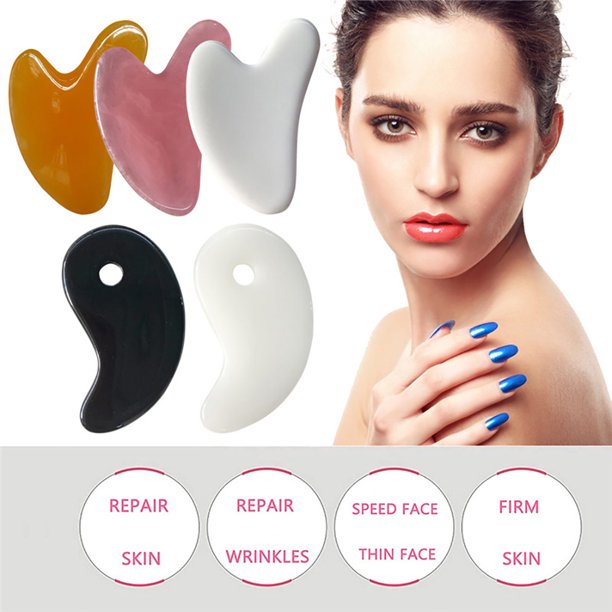 LASPERAL Gua Sha Massage Tool Rose Quartz GuaSha Facial Tool, GuaSha