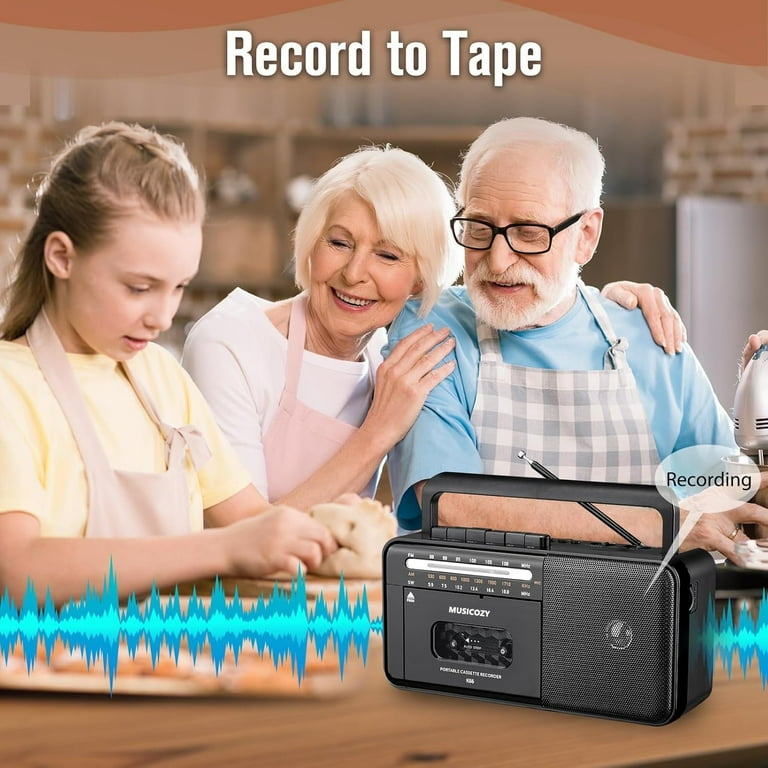 Cassette Tape Player Bluetooth Boombox, Cassette Player AM