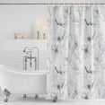 thumbnail image 2 of Green Beige Spring Floral Shower Curtain Set - 48" x 72" Washable Bathtub Curtain with 12 Hooks, Luxury Botanical Summer Waterproof Fabric Stall Shower Curtains for Bathroom/Bathtub Décor, 2 of 6