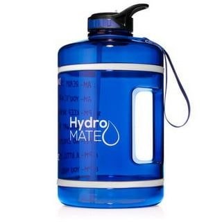 HydroMATE Half Gallon Motivational Water Bottle 64oz Black