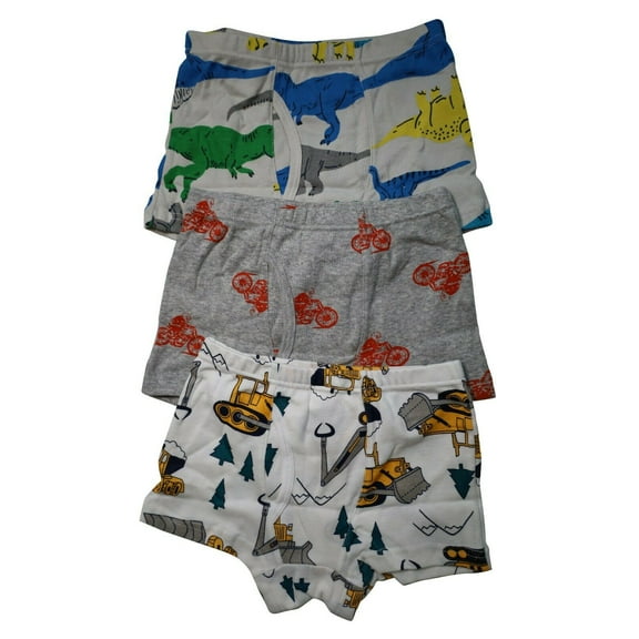 3 Packs Toddler Little Boys Kids Underwear Breathable Cotton Dinosaur Boxer Briefs Size 4T 5T 6T 7T 8T