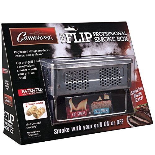 BBQ Smoker Box For Hot and Cold Smoke Stainless Steel Barbecue Smoke Box Includes 2 Fire