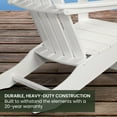 thumbnail image 4 of Hanover Outdoor Furniture All-Weather Contoured Adirondack Chair, White, 4 of 10