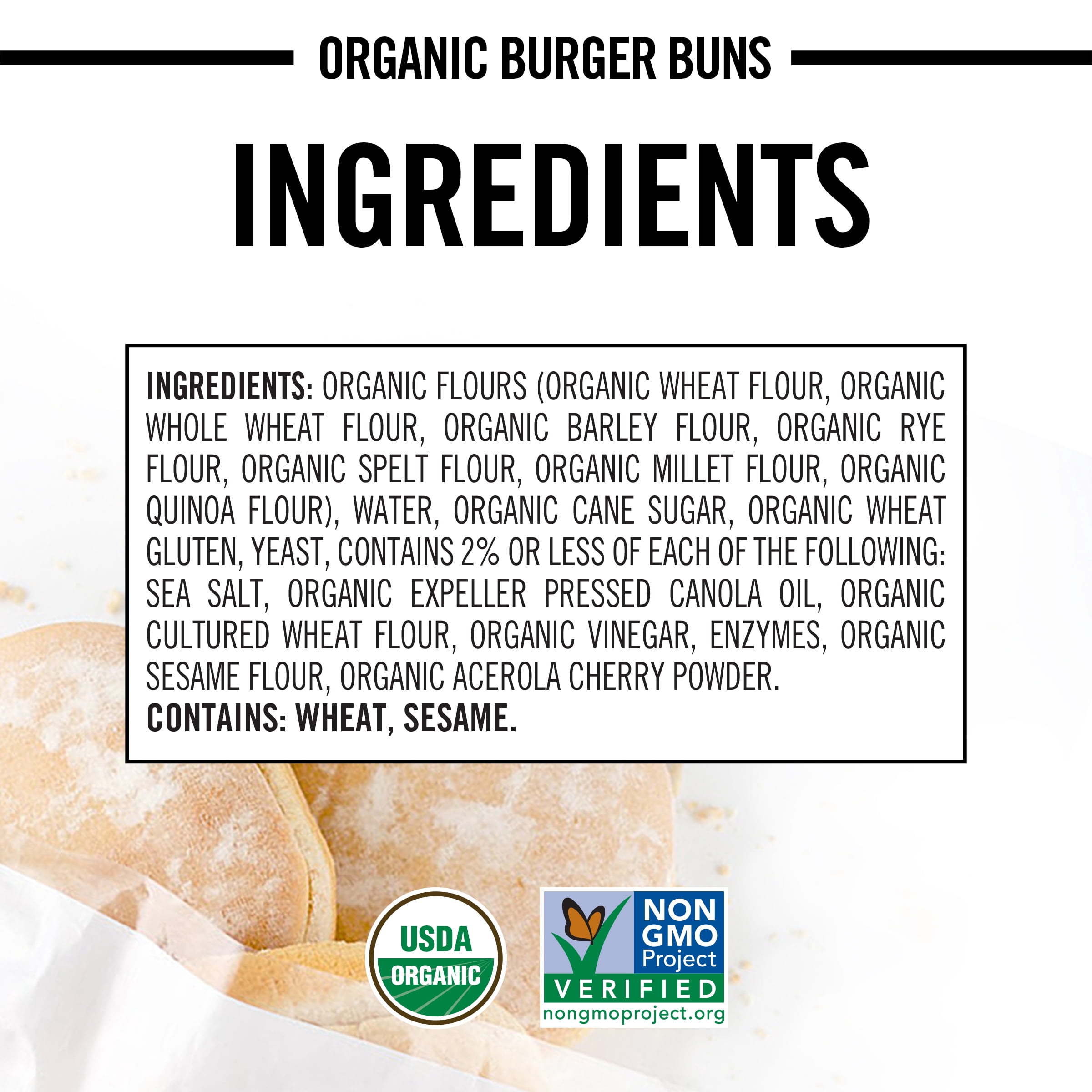 Dave's Killer Bread Burger Buns Done Right, Organic Hamburger Buns, 8 Ct,  17.6 oz, Shelf-Stable