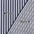 thumbnail image 6 of Linen Striped Tier Curtains with Solid Button, Rod Pocket Kitchen Curtains for Bathroom, 27"Wx45"L, Set of 2, Navy Blue, 6 of 7