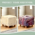thumbnail image 6 of Jiueut Hummingbird Cherry Blossom Print Footstool Slipcover, Thick Footrest Sofa Slipcovers Non Slip Square Covers for Ottoman with Stretch Bottom, 6 of 7