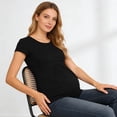 thumbnail image 5 of hoksml Women's Maternity Tops Short Sleeve Pleated T Shirts Casual Pregnancy Blouses for Daily Wear, 5 of 9