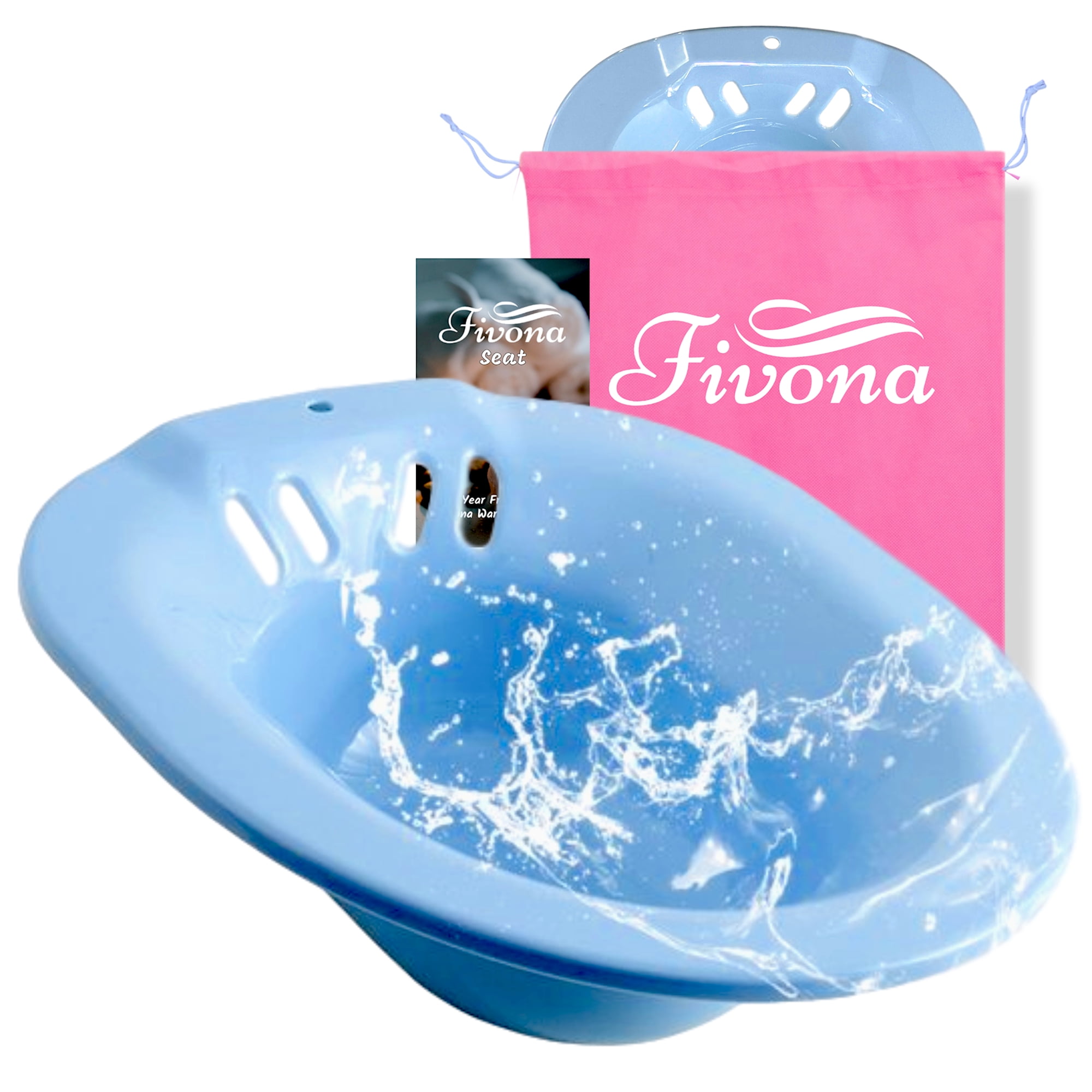 Sitz Bath Bowl for Toilet Seat by Fivona (Pure Blue)
