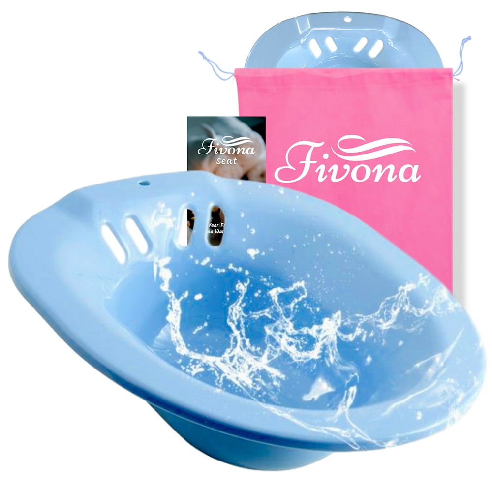 Sitz Bath Bowl for Toilet Seat by Fivona (Pure Blue)