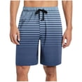 thumbnail image 3 of Bovxnpu Men's Pajama Bottoms Loungewear Sleep Shorts, Men's Striped Loungewear Shorts With Drawstring Elastic Waist For Sleep Gym Home Shorts, 3 of 7