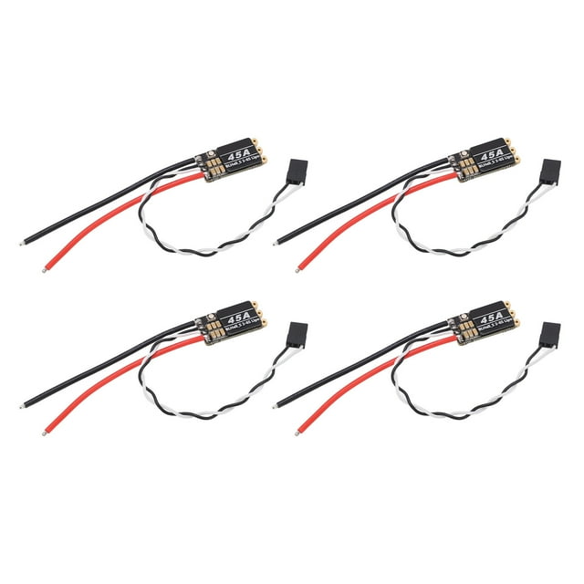 Brushless ESC pour RC, 2 6S Lipo 45A ESC Résistant aux Interférences 4pcs pour Drone d'Avion Quadricoptère