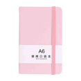 thumbnail image 1 of Cuaderno de cuero Quinlirra, tamaño A6, páginas rayadas, tapa dura, para mujeres y hombres, ideal para escribir y dibujar, color rosa y 9 x 14 cm., 1 of 8
