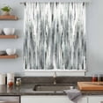 thumbnail image 4 of Sage Green Grey Vintage Semi Sheer Curtains Drapes for Living Room, Bedroom, French Doors Window 108 Inches Long, Retro Abstract Art Rod Pocket Chiffon Curtain Drapery Voile Draperies Panel, 4 of 8