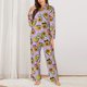 thumbnail image 2 of Fotbe Cartoon Avocados Conjunto de Pijama de Manga Larga para Mujer con Estampado, Ropa de Dormir de 2 Piezas, Conjunto de Casa Suave y Cómodo con Bolsillos-Small, 2 of 7