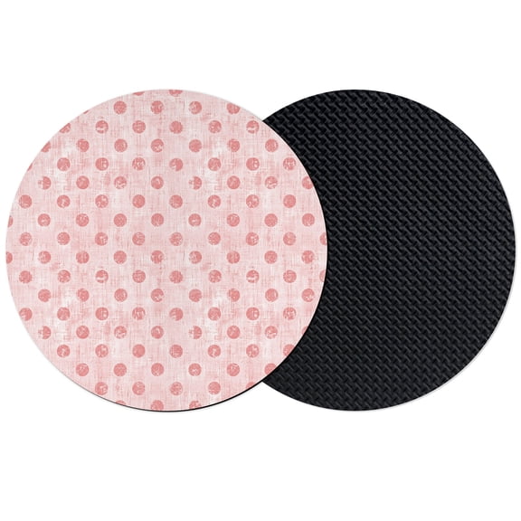 Polka Dot Coasters Set of 2, Absorbent Coasters for Drinks, Pink Modern Geometric Vintage Spots Coaster for Desk Coffee Table Protection, Home Decor House Warming Gifts 4"