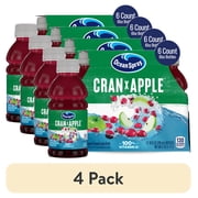 (4 pack) Ocean Spray® Cran-Apple™ Cranberry Apple Juice Drinks, 10 fl oz Bottles, 6 Count