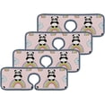 thumbnail image 3 of 2 Pcs SKYSONIC Faucet Absorbent Mat Cute Pandas Washable Counter Drying Pads Behind Faucet for Kitchen Bathroom, 3 of 7