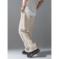 thumbnail image 4 of Pantalones deportivos ZAFUL Parachute Y2k Baggy para hombre, color albaricoque, talla L, 4 of 6