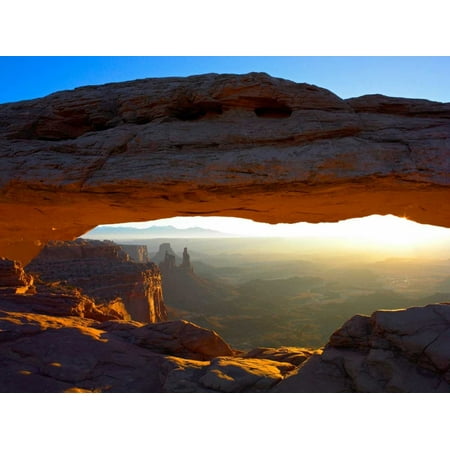 Mesa Arch at sunset from the Mesa Arch Trail Canyonlands National Park Utah Poster Print by Tim