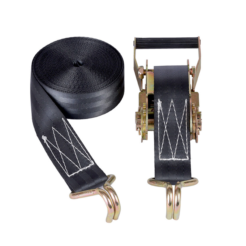 10m Ratchet Strap Hook Reusable Carrying Tie Down Rope Cargo Buggage