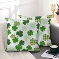 thumbnail image 5 of St Patricks Day Throw Pillow Cover 16x16 Inch Set of 2 Buffalo Plaid Pillow Cover St. Patrick''s Day Shamrock Clover Decorative Square Cushion Cover for Home Couch Sofa Bedding Decor, 5 of 6