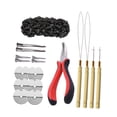 thumbnail image 2 of Herramienta para extensiones de cabello con 500 anillos de silicona para aficionados al bricolaje y peluquería. Color 1, 2 of 9