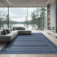 thumbnail image 2 of ODIKA 8'x10' Washable Area Rug Pinstripe Lines Bordered Edges Abstract Geometric Striped Minimalist Refined for Living Room, Under Sectional, Family , Durable, Non-Slip, 2 of 7