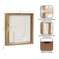 thumbnail image 6 of Kate and Laurel Yukiah Modern Geometric Wooden Wall Art Set, Set of 3, White and Natural Wood, Transitional Decorative Sculptural Wood Plaque Art Collection for Wall Decor, 6 of 9