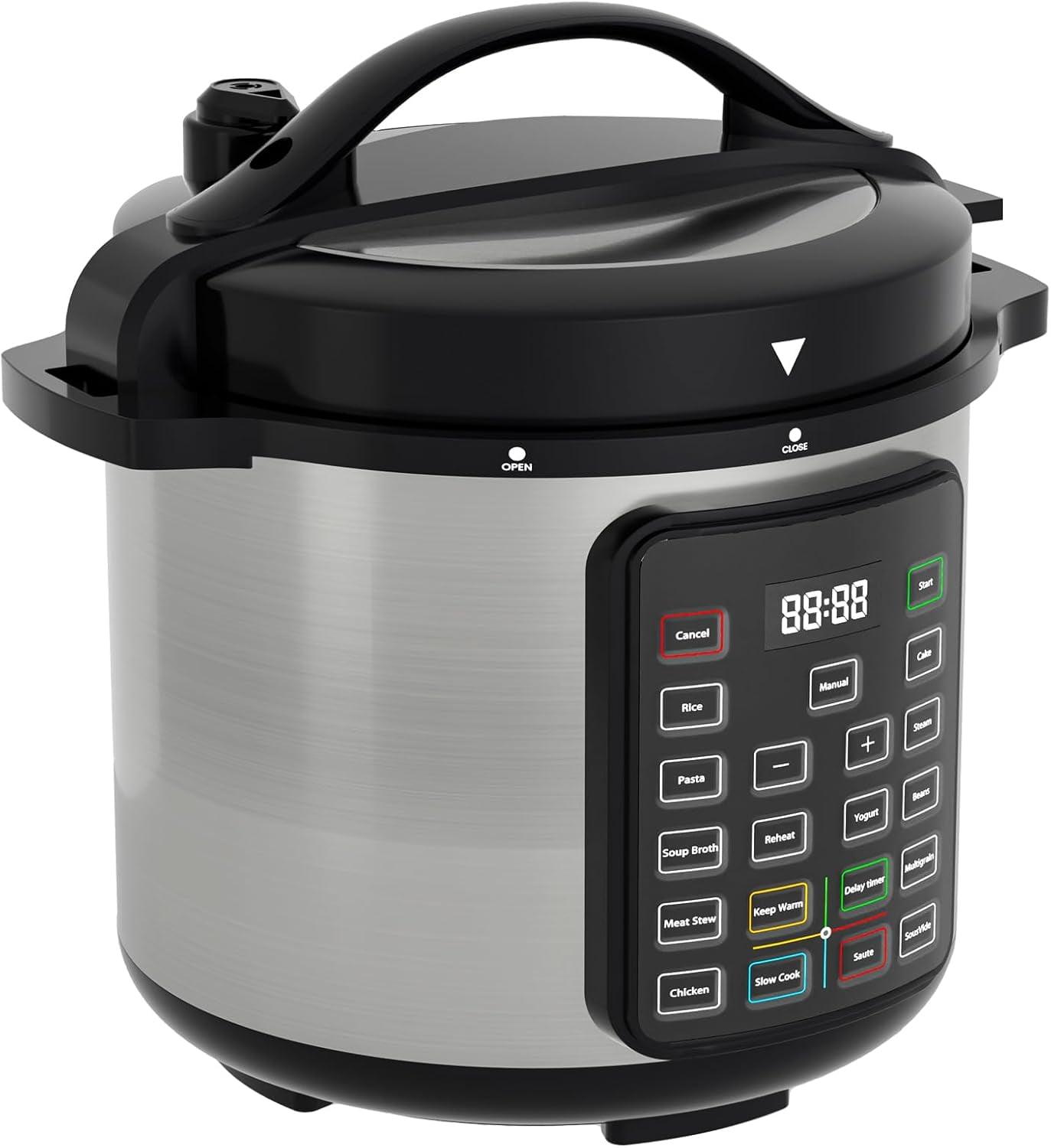 Electric Pressure Cooker 8QT Multi-Cooker with 16-in-1 Functions for Rice, Steaming, Yogurt, Slow Cooking