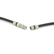 6 Foot Black - Solid Copper Coax Cable - RG6 Coaxial Cable with Connectors, F81 / RF, Digital Coax for Audio/Video, Cable TV, Antenna, Internet, Satellite, 6 Feet (1.8 Meter)