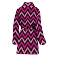 thumbnail image 2 of Chevron Hot Pink Black Pattern Bathrobe Women, 2 of 3